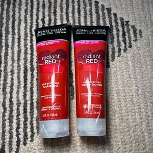 John Frieda Radiant Red Boosting Shampoo & Conditioner Set 8.3oz NEW SEALED